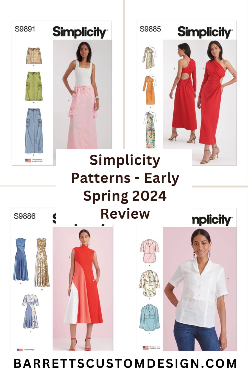 10 Simplicity Patterns - Early Spring 2024 - Barrett's Custom Design
